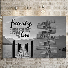 Load image into Gallery viewer, Lake Dock  A Little Whole Lot of Love Multi-Names Premium Canvas Poster