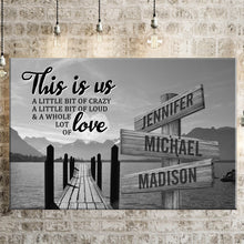 Load image into Gallery viewer, Lake Dock Personalized "THIS IS US" Multi-Names Premium Canvas Poster