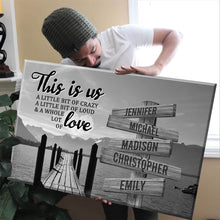 Load image into Gallery viewer, Lake Dock  Personalized "THIS IS US" Multi-Names Premium Canvas