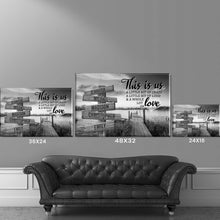 Load image into Gallery viewer, Lake Dock Personalized "THIS IS US" Multi-Names Premium Canvas Poster
