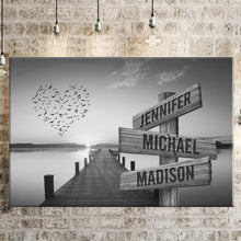 Load image into Gallery viewer, Love Bird Multi-Names Premium Canvas Poster