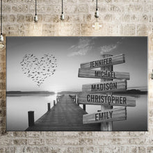 Load image into Gallery viewer, Love Bird Multi-Names Premium Canvas Poster