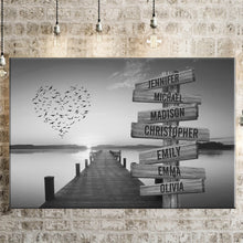 Load image into Gallery viewer, Love Bird Multi-Names Premium Canvas Poster