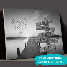 Load image into Gallery viewer, Love Bird Multi-Names Premium Canvas Poster