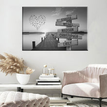 Load image into Gallery viewer, Love Bird Multi-Names Premium Canvas Poster