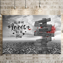 Load image into Gallery viewer, Love Tree All of Me Loves All of You Multi-Names Premium Canvas