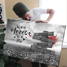 Load image into Gallery viewer, Love Tree All of Me Loves All of You Multi-Names Premium Canvas