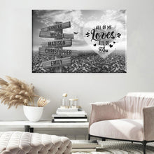 Load image into Gallery viewer, Love Tree All of Me Loves All of You Multi-Names Premium Canvas Poster