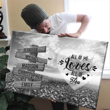 Load image into Gallery viewer, Love Tree All of Me Loves All of You Multi-Names Premium Canvas