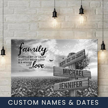 Load image into Gallery viewer, Love Tree A Little Whole Lot of Love Multi-Names Premium Canvas Poster