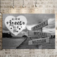 Load image into Gallery viewer, Maldives Scenery All of Me Loves All of You Multi-Names Premium Canvas