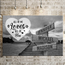 Load image into Gallery viewer, Maldives Scenery All of Me Loves All of You Multi-Names Premium Canvas Poster