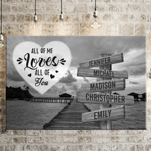 Load image into Gallery viewer, Maldives Scenery All of Me Loves All of You Multi-Names Premium Canvas