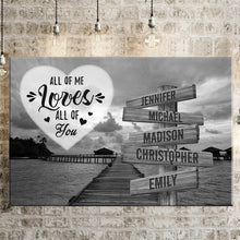 Load image into Gallery viewer, Maldives Scenery All of Me Loves All of You Multi-Names Premium Canvas Poster