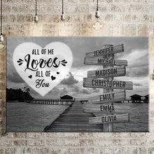 Load image into Gallery viewer, Maldives Scenery All of Me Loves All of You Multi-Names Premium Canvas Poster