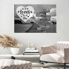 Load image into Gallery viewer, Maldives Scenery All of Me Loves All of You Multi-Names Premium Canvas
