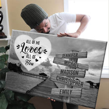 Load image into Gallery viewer, Maldives Scenery All of Me Loves All of You Multi-Names Premium Canvas