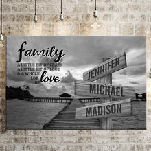 Load image into Gallery viewer, Maldives Scenery A Little Whole Lot of Love Multi-Names Premium Canvas