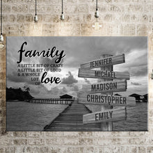 Load image into Gallery viewer, Maldives Scenery A Little Whole Lot of Love Multi-Names Premium Canvas Poster