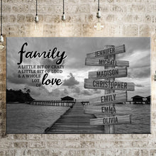 Load image into Gallery viewer, Maldives Scenery A Little Whole Lot of Love Multi-Names Premium Canvas Poster