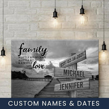 Load image into Gallery viewer, Maldives Scenery A Little Whole Lot of Love Multi-Names Premium Canvas Poster