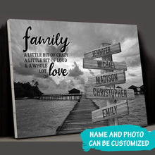 Load image into Gallery viewer, Maldives Scenery A Little Whole Lot of Love Multi-Names Premium Canvas Poster