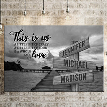 Load image into Gallery viewer, Maldives Scenery Personalized "THIS IS US" Multi-Names Premium Canvas Poster