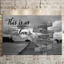 Load image into Gallery viewer, Maldives Scenery Personalized "THIS IS US" Multi-Names Premium Canvas Poster