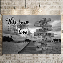 Load image into Gallery viewer, Maldives Scenery Personalized "THIS IS US" Multi-Names Premium Canvas