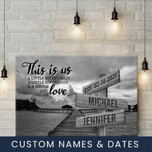 Load image into Gallery viewer, Maldives Scenery Personalized "THIS IS US" Multi-Names Premium Canvas Poster