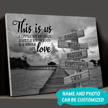 Load image into Gallery viewer, Maldives Scenery Personalized "THIS IS US" Multi-Names Premium Canvas