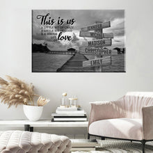 Load image into Gallery viewer, Maldives Scenery Personalized "THIS IS US" Multi-Names Premium Canvas Poster