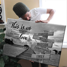 Load image into Gallery viewer, Maldives Scenery Personalized "THIS IS US" Multi-Names Premium Canvas