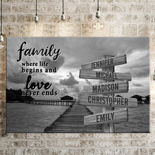 Load image into Gallery viewer, Maldives Scenery Where Life Begins And Love Never Ends Multi-Names Premium Canvas Poster
