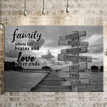 Load image into Gallery viewer, Maldives Scenery Where Life Begins And Love Never Ends Multi-Names Premium Canvas Poster