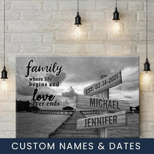 Load image into Gallery viewer, Maldives Scenery Where Life Begins And Love Never Ends Multi-Names Premium Canvas