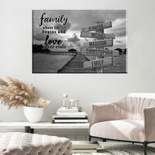 Load image into Gallery viewer, Maldives Scenery Where Life Begins And Love Never Ends Multi-Names Premium Canvas Poster