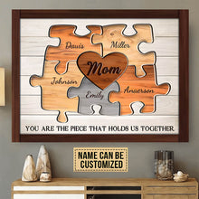 Load image into Gallery viewer, Personalized Mother's Day Gifts Custom Puzzle Sign Canvas Prints