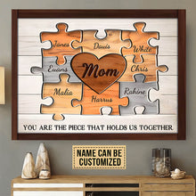 Load image into Gallery viewer, Personalized Mother's Day Gifts Custom Puzzle Sign Canvas Prints