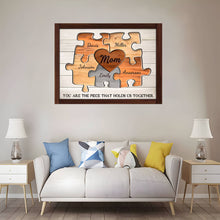 Load image into Gallery viewer, Personalized Mother's Day Gifts Custom Puzzle Sign Canvas Prints - Ready to Hang
