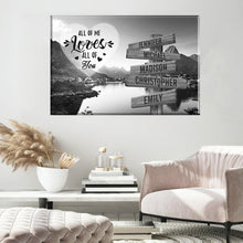 Load image into Gallery viewer, Mountain Creek All of Me Loves All of You Multi-Names Premium Canvas Poster