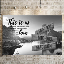 Load image into Gallery viewer, Mountain Creek Personalized "THIS IS US" Multi-Names Premium Canvas Poster
