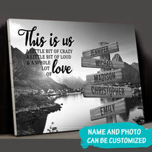 Load image into Gallery viewer, Mountain Creek Personalized "THIS IS US" Multi-Names Premium Canvas