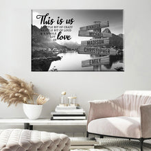 Load image into Gallery viewer, Mountain Creek Personalized "THIS IS US" Multi-Names Premium Canvas