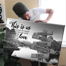 Load image into Gallery viewer, Mountain Creek Personalized "THIS IS US" Multi-Names Premium Canvas
