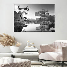 Load image into Gallery viewer, Mountain Creek Where Life Begins And Love Never Ends Multi-Names Premium Canvas Poster