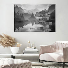 Load image into Gallery viewer, Mountain Lake Multi-Names Premium Canvas