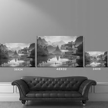 Load image into Gallery viewer, Mountain Lake Multi-Names Premium Canvas