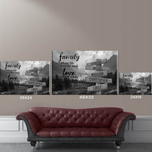 Load image into Gallery viewer, Mountain Range Where Life Begins And Love Never Ends Multi-Names Premium Canvas Poster