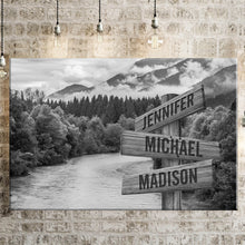 Load image into Gallery viewer, Mountain River Multi-Names Premium Canvas